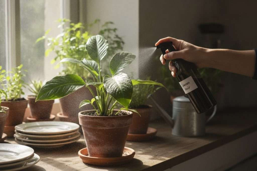 Faut-il rincer le savon noir sur les plantes ?